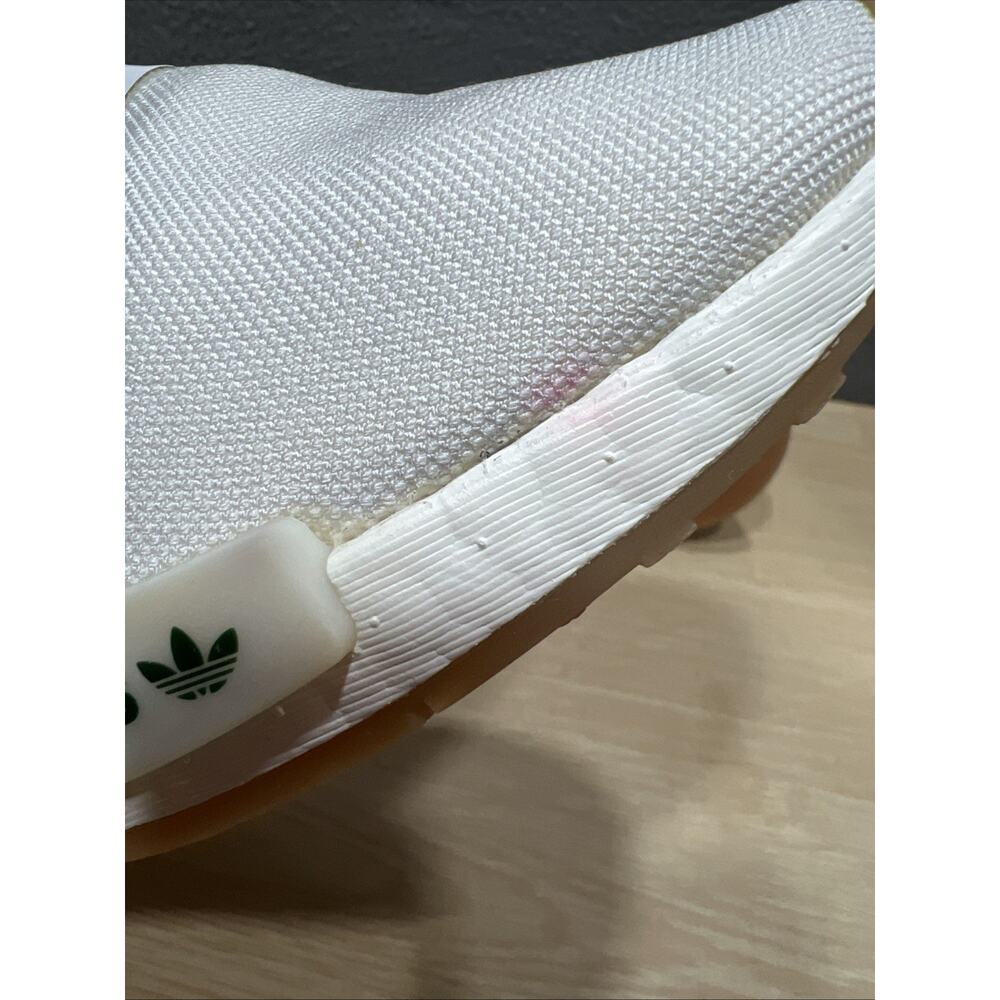 Adidas NMD_R1 White/Green Sneakers Womens Size 6 - Picture 12 of 13
